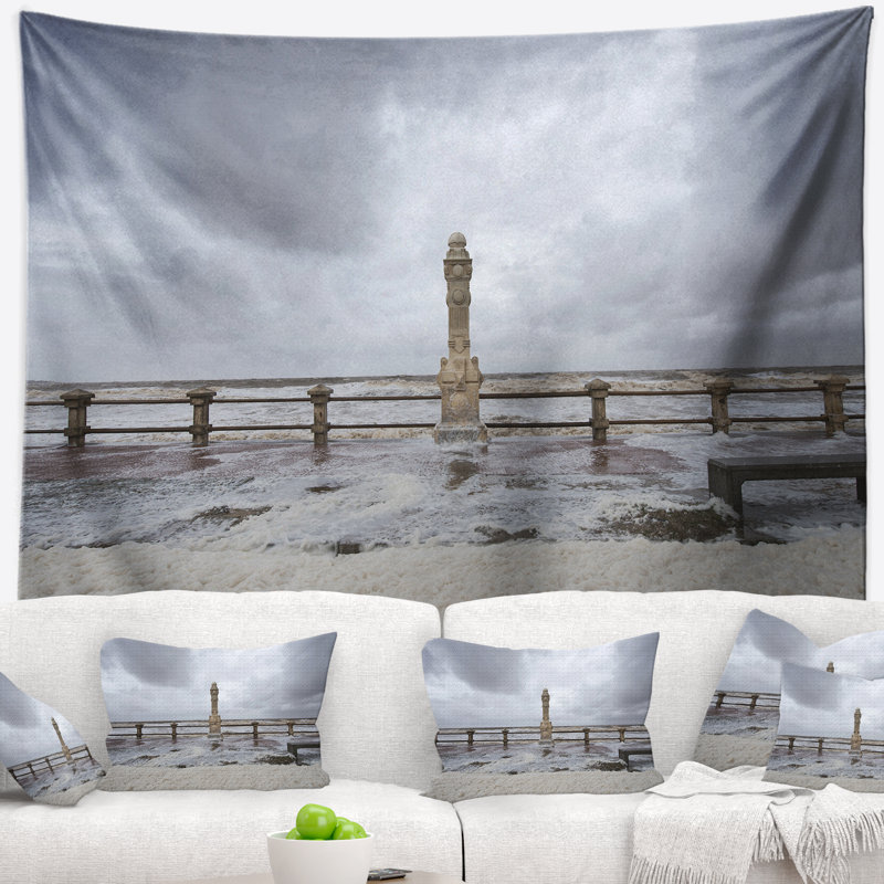Pont de la tempête printanière en tapisserie Panorama, H 32 po x l 39 po