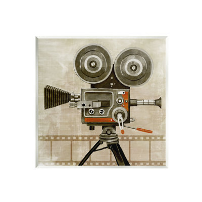 Stupell Industries Vintage Movie Video Camera Wall Plaque Art By Grace Popp-aw-250 -  aw-250_wd_12x12