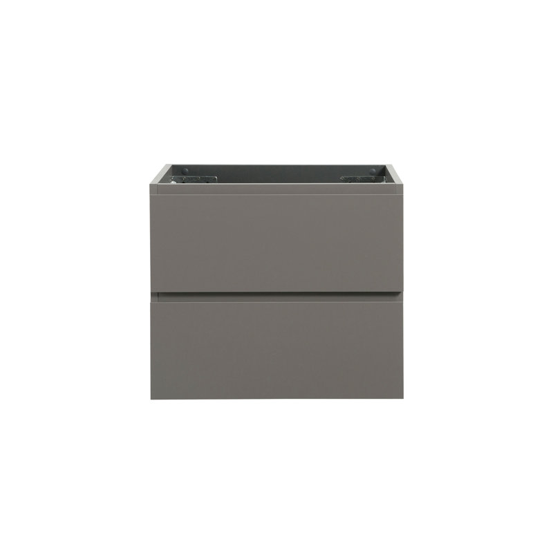Meuble-lavabo mural Alice de 24 po de couleur grise (lavabo non inclus)