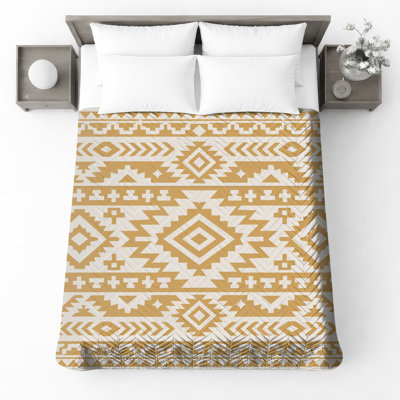 Couvre-lit matelassé à motif aztèque Southwestern toutes tailles
