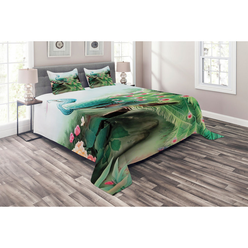 Peacock Eclectic Coverlet
