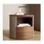 Table de chevet en cuir de style contemporain avec tiroir pour chambre à coucher