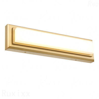 18" Vanity Light Bar - Antique Brass Metal, Integrated LED, For Bathroom