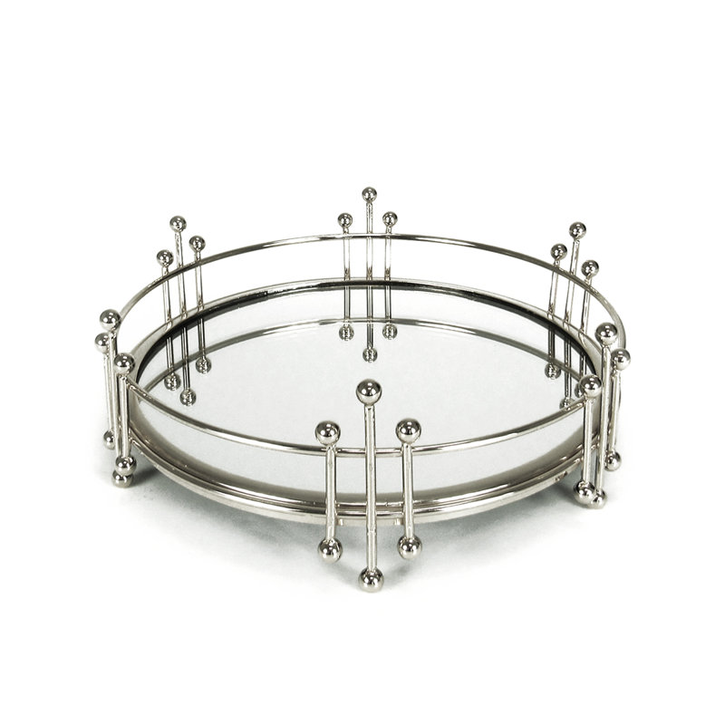 Gorlest Tray, 3.5" H x 10" W x 10" L, Silver