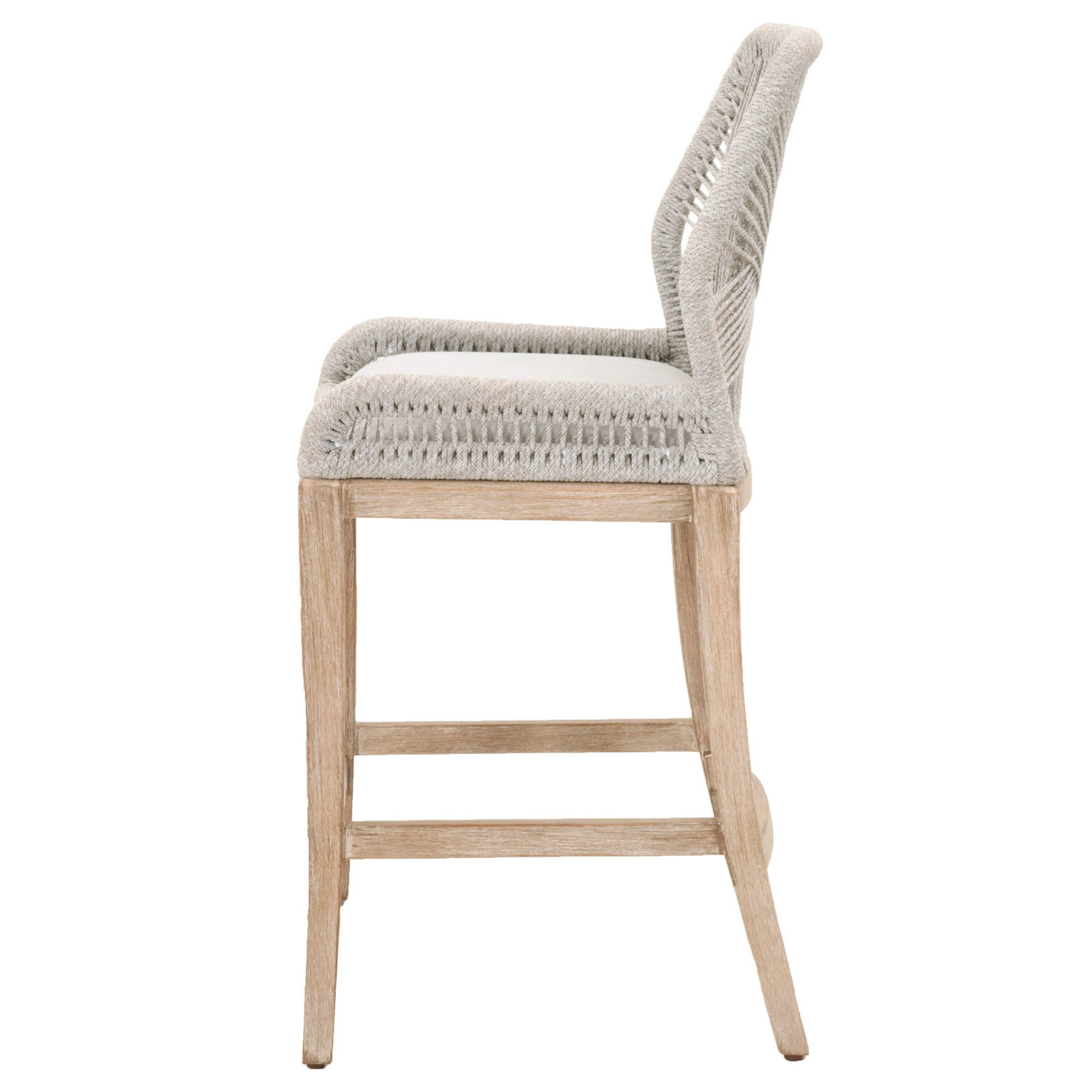 Mitali Bar & Counter Stool, Taupe & White, Bar Stool (30" Seat Height), Natural Gray