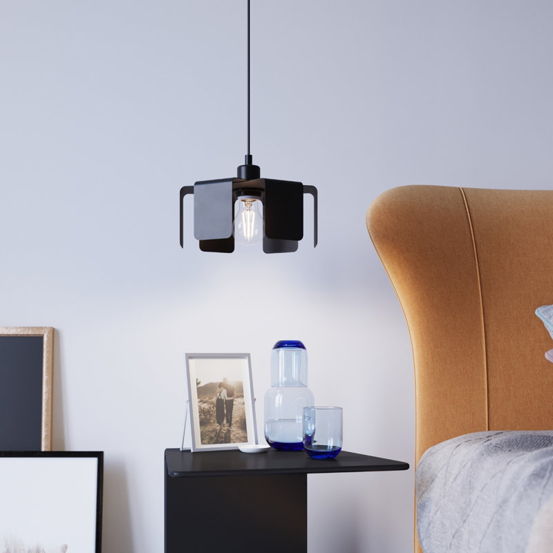 1 - Light Stainless Steel Pendant, Black