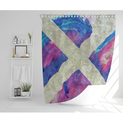 Scotland Flag Designer Shower Curtain