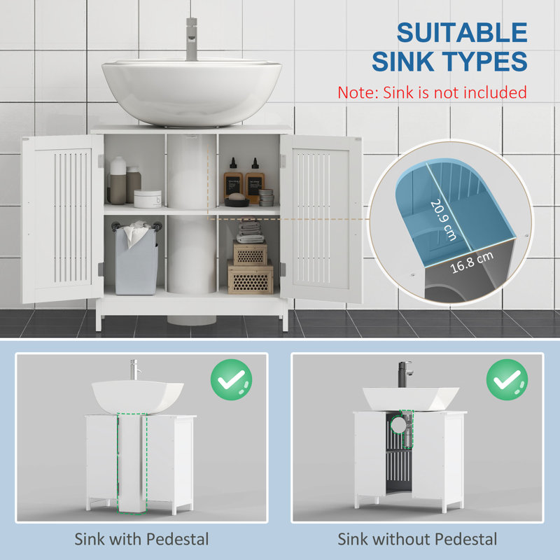 Bettsville Freestanding Bathroom Cabinet, White