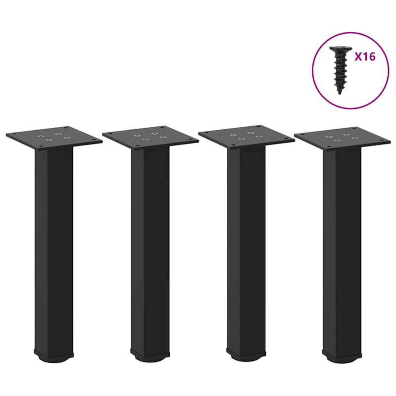 Selvinaz Table Leg, 32cm H x 10cm W x 10cm D, Black
