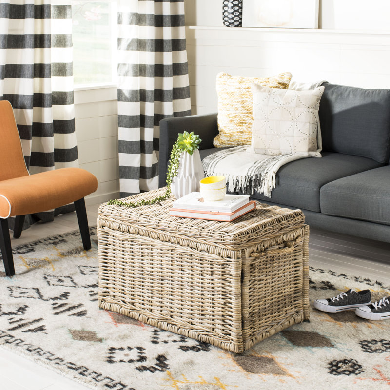 Jacob Hand-Woven Wicker Storage Trunk, Natural