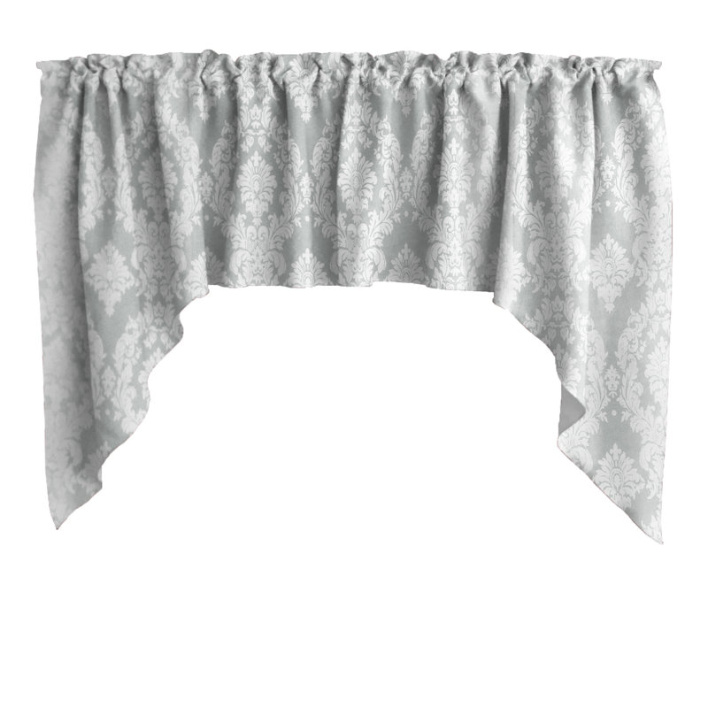 Cantonnière damas, Blanc
