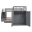 Lit superposé simple en L avec 3 tiroirs, bureau portable et garde-robe-1278018782