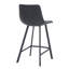 Tabouret de comptoir 35 po avec assise et repose-pieds en acier inoxydable-1563226210
