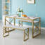Ensemble de table de salle à manger Aithan 3 pièces 43,3 pouces avec bancs, ensemble de table de cuisine rustique pour petits espaces, ensemble de salle à manger de style campagne moderne avec banc pour cuisine et salle à manger-1421384762-1508542920