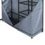 Lit mezzanine double en métal avec bureau, tablettes, prise de courant, lumière DEL et garde-robe, noir-1656870877-1656870875
