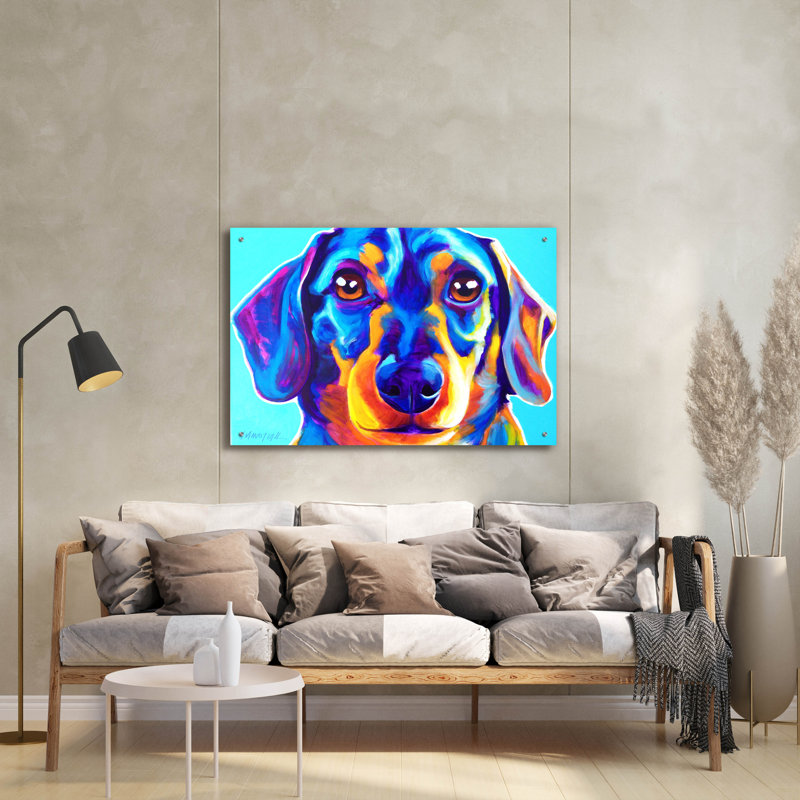 «Dachshund - Oscar» par Dawg Painter, H 24 po x l 36 po x P 0,2 po