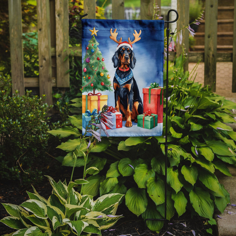 Drapeau de Noël renne de jardin, Setter Gordon