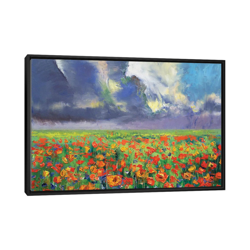 « longing », reproduction d’art sur toile, H 18 po x l 26 po x P 1,5 po, Toile avec cadre noir, Pas de tapis