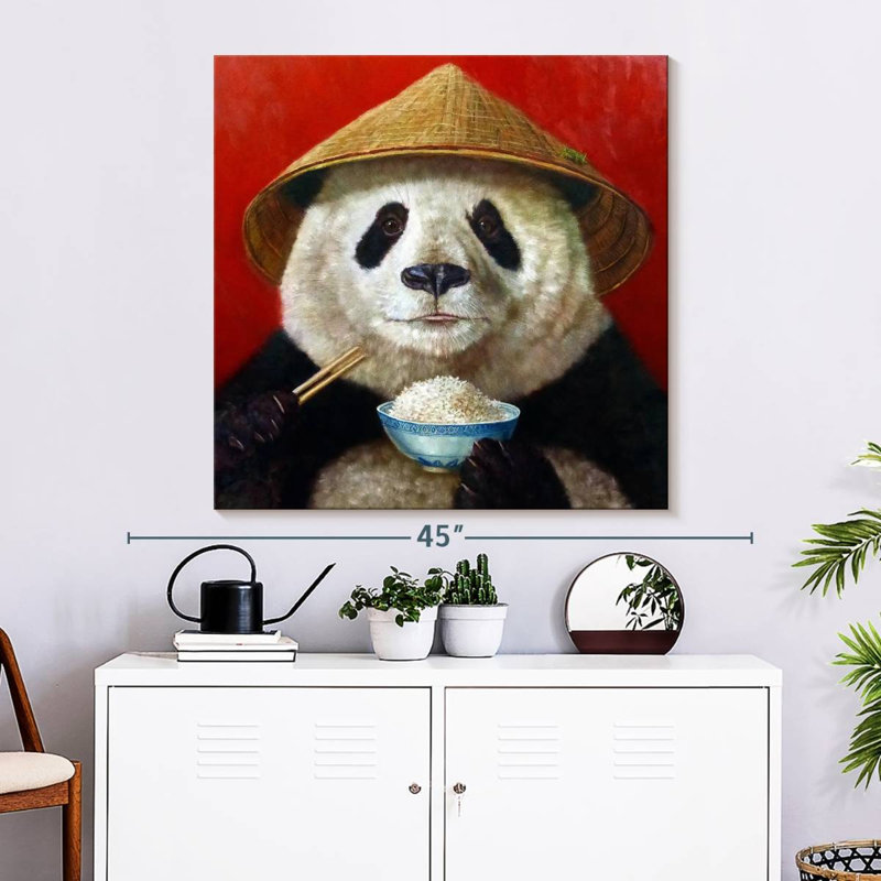 Crowle Panda Feast, 33" H x 33" W