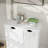 Two-Compartment Tilt-Out Laundry Sorter Cabinet-White