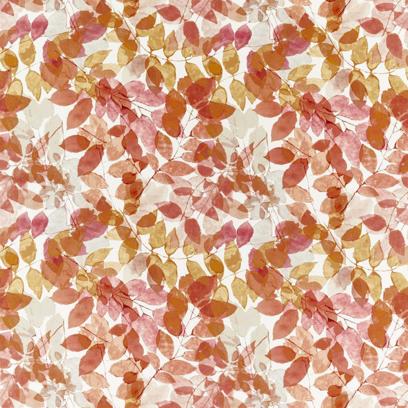 Expose Fabric, Rosewood/Saffron/Parchment