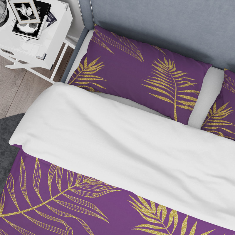 Ensemble de housse de couette style tropical V Mid-Century, Housse simple + 1 taie décorative