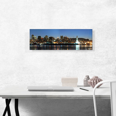 " Montreal Canada Skyline at the Docks " Color Photography Print