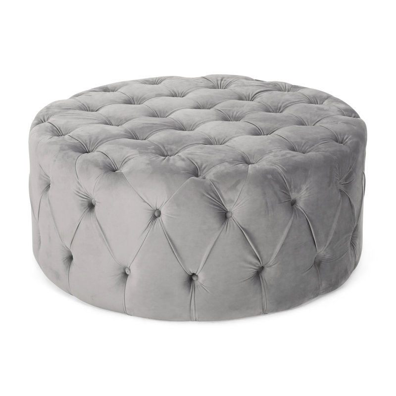 40 po Largeur du velours gris, hauteur de 17,99 po, hauteur du repose-pieds fonctionnel, profondeur de 41,15 po, mobilier moderne