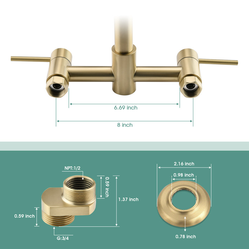 RENIST Pull Down Kitchen Faucet, Brushed Gold