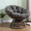 Fauteuil d'appoint pivotant confortable, structure en acier avec un style moderne pour les espaces de vie