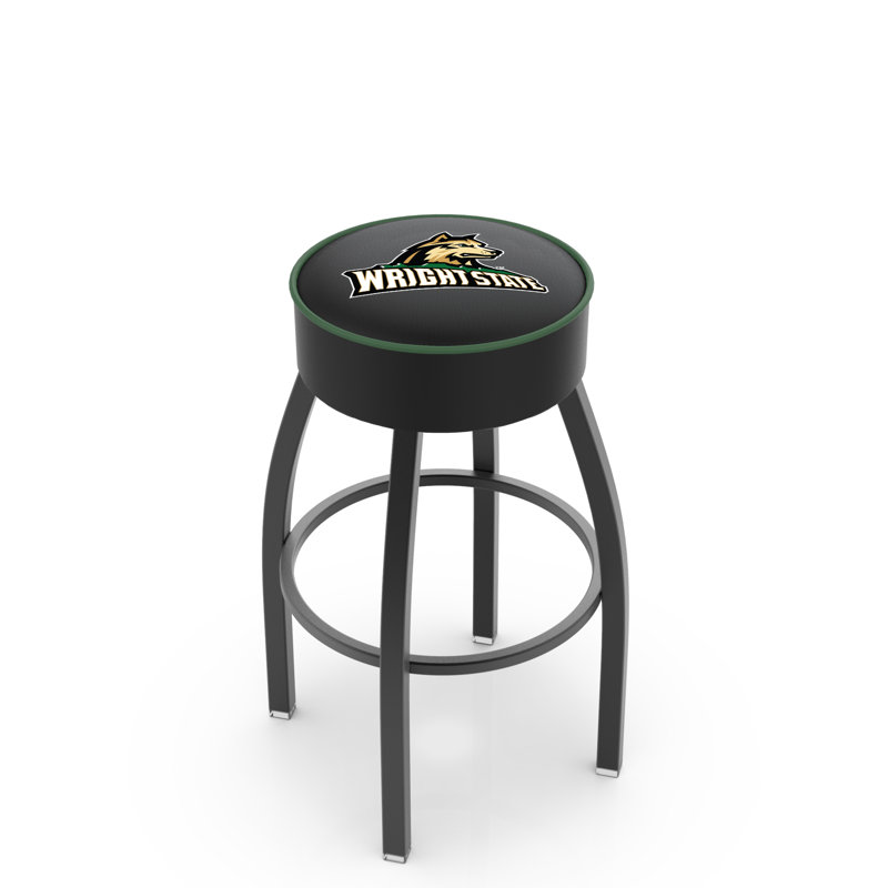 NCAA Bar & Counter Stool, Wright State, Black, Bar Stool (30" Seat Height)