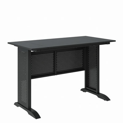 Bureau d'ordinateur, bureau de 47 pouces, bureau d'écriture pour bureau personnel, bureau, bureau simple moderne, cadre en métal noir
