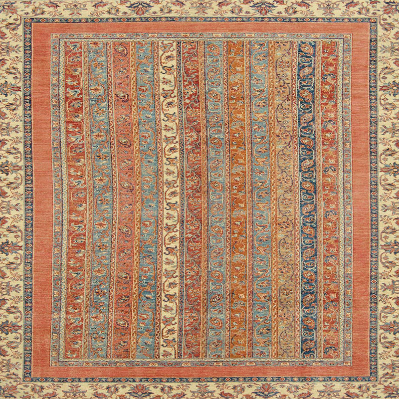 Tapis abstrait moderne 2696, Carré 7 pi