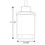Luminaire suspendu cylindrique simple à 1 lumière Nash