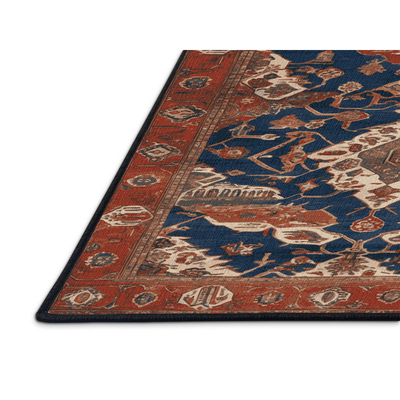 Tapis brun lavable à la machine, Rond 6 pi