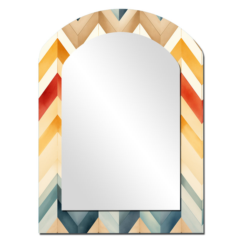 Rétro chevron ivoire rétro Boho, 34 po x 25 po