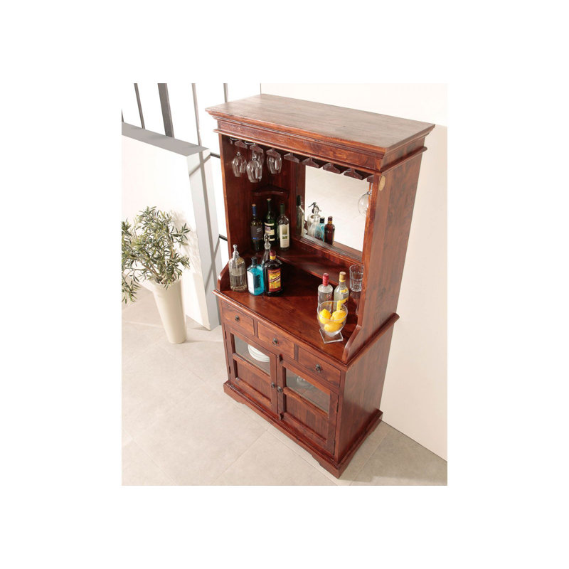 Oxford 97cm Solid Wood Bar Cabinet