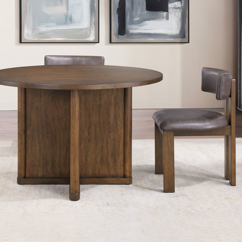 Ensemble de table de salle à manger en bois Cambridge avec chaises rembourrées
