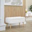 Banc en bois naturel et tissu crème
