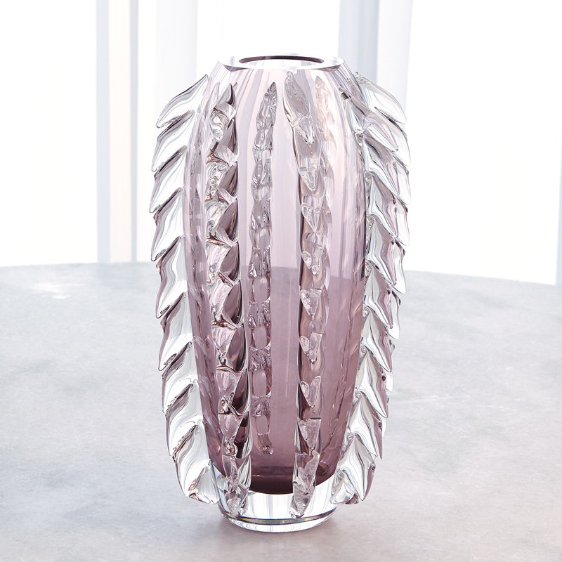 Fringe Vase, Rose Gold, 14" H x 8" W x 8" D