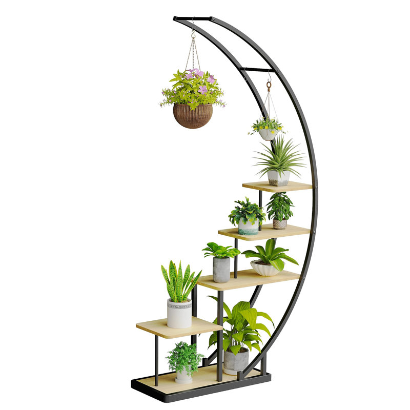 Plant Stand - Set of 5, Black/Brown