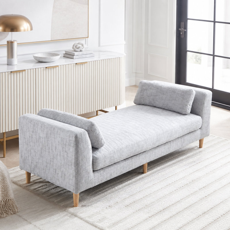 Banc en chenille moderne avec coussins, Grey