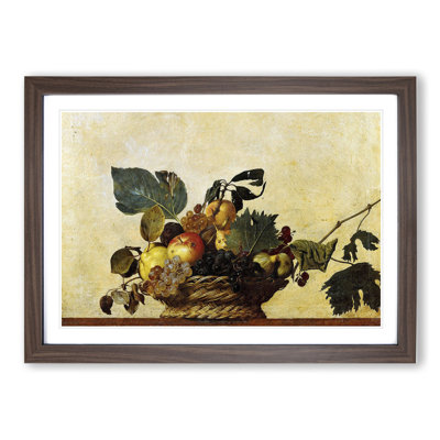 Fruit Basket by Caravaggio - Framed Print