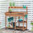 Burroughs Fir Wood Outdoor Potting Bench with Sink Drawer-2042685692