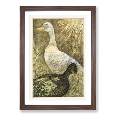 Two Standing Ducks by Theo Van Hoytema - Framed Print