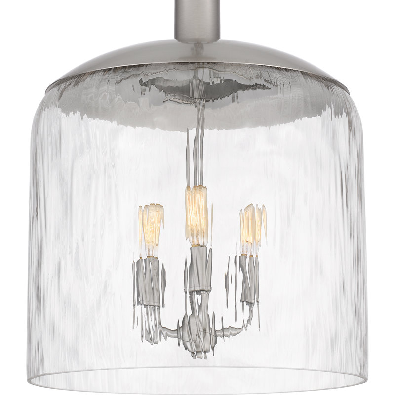 Bernan 3-Light Brushed Nickel Pendant Light, Nickel brossé