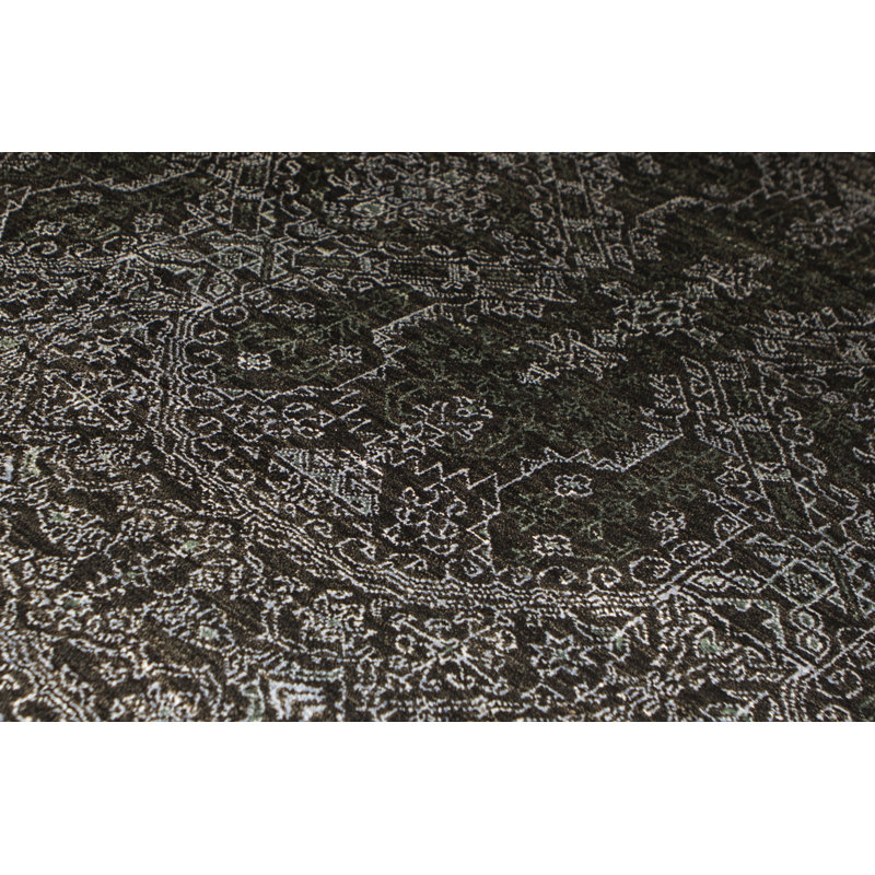Hand-Knotted High-Quality Black Area Rug