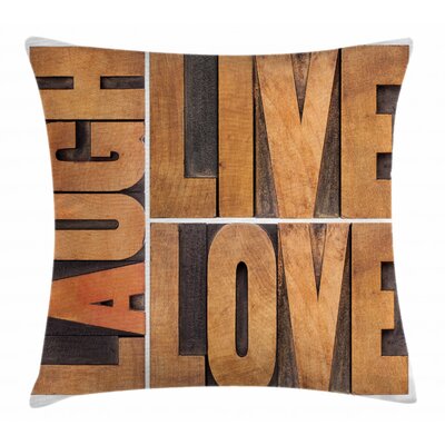 Live Laugh Love Indoor / Outdoor 28"" Throw Pillow Cover -  Ambesonne, min_35839_28x28