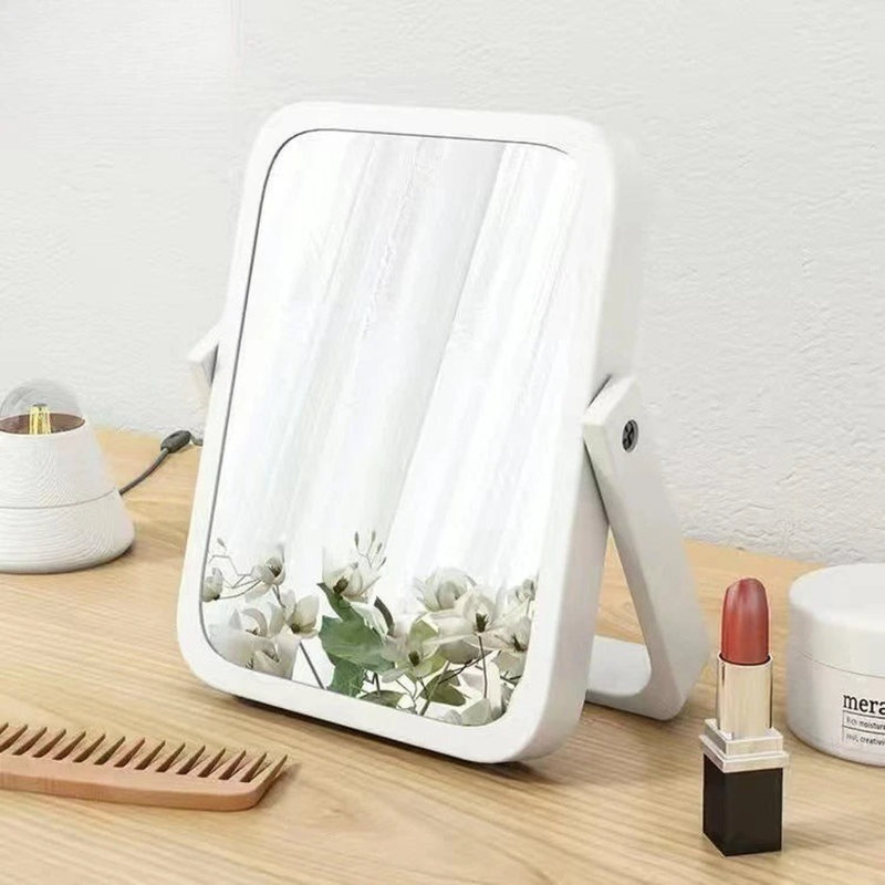 Miroir de maquillage pliable 360 °, Blanc
