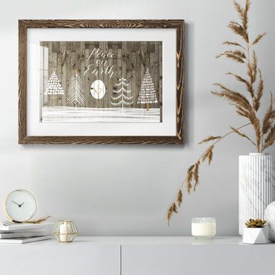 Wooded White Christmas Collection A, reproduction encadrée sur papier